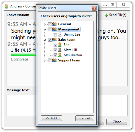 LAN chat rooms